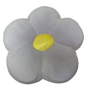 Walmart Your Zone Weighted plush purple flower pillow yellow center